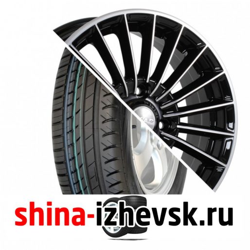 Колесо в сборе Viatti Strada (V-130) 185/60 R15 H 84 + СКАД Веритас 6xR15 4×98 ET38 DIA58.6 Черный глянцевый с полированной лицевой поверхностью в Ижевске